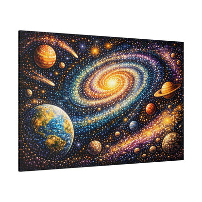 Galaxy Spiral Matte Canvas Wall Art — Colorful Space Planets Decor Canvas image 70