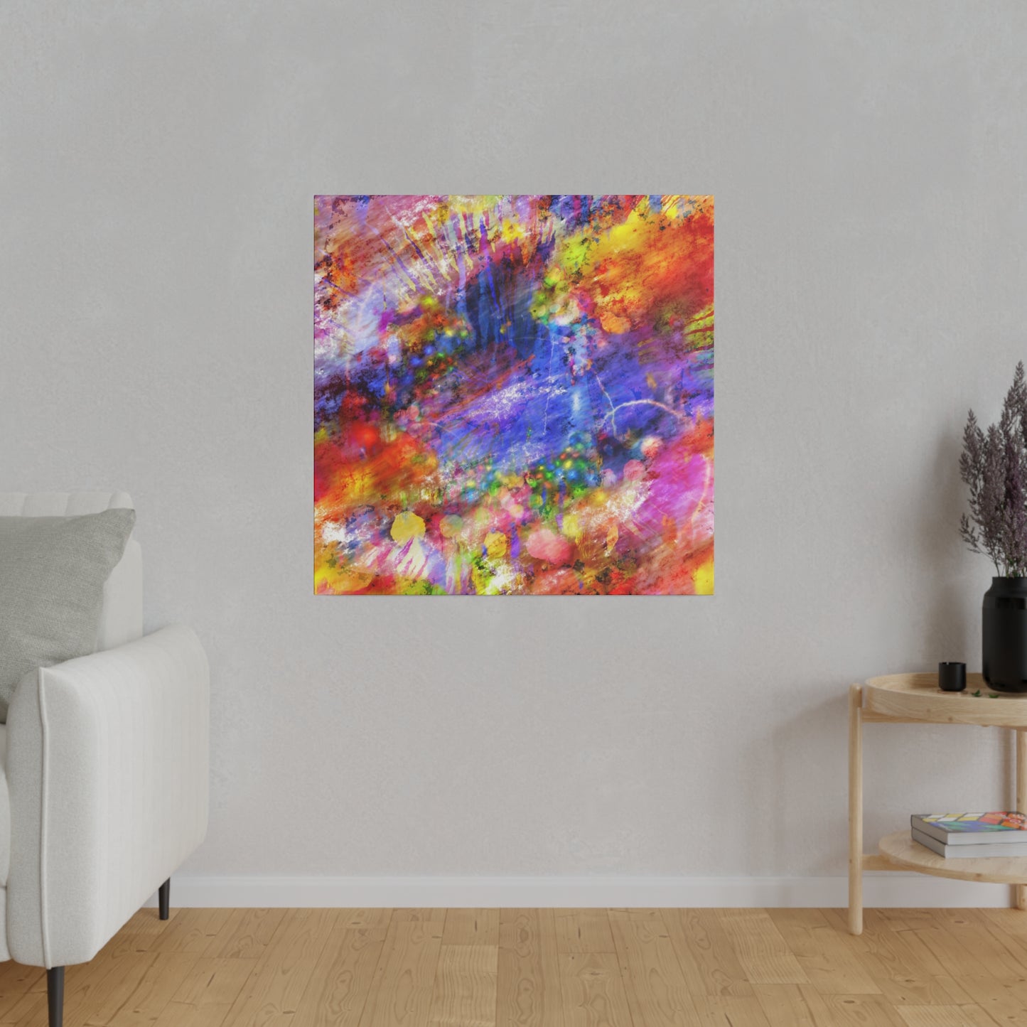 Vibrant Explosion Abstract Art Canvas