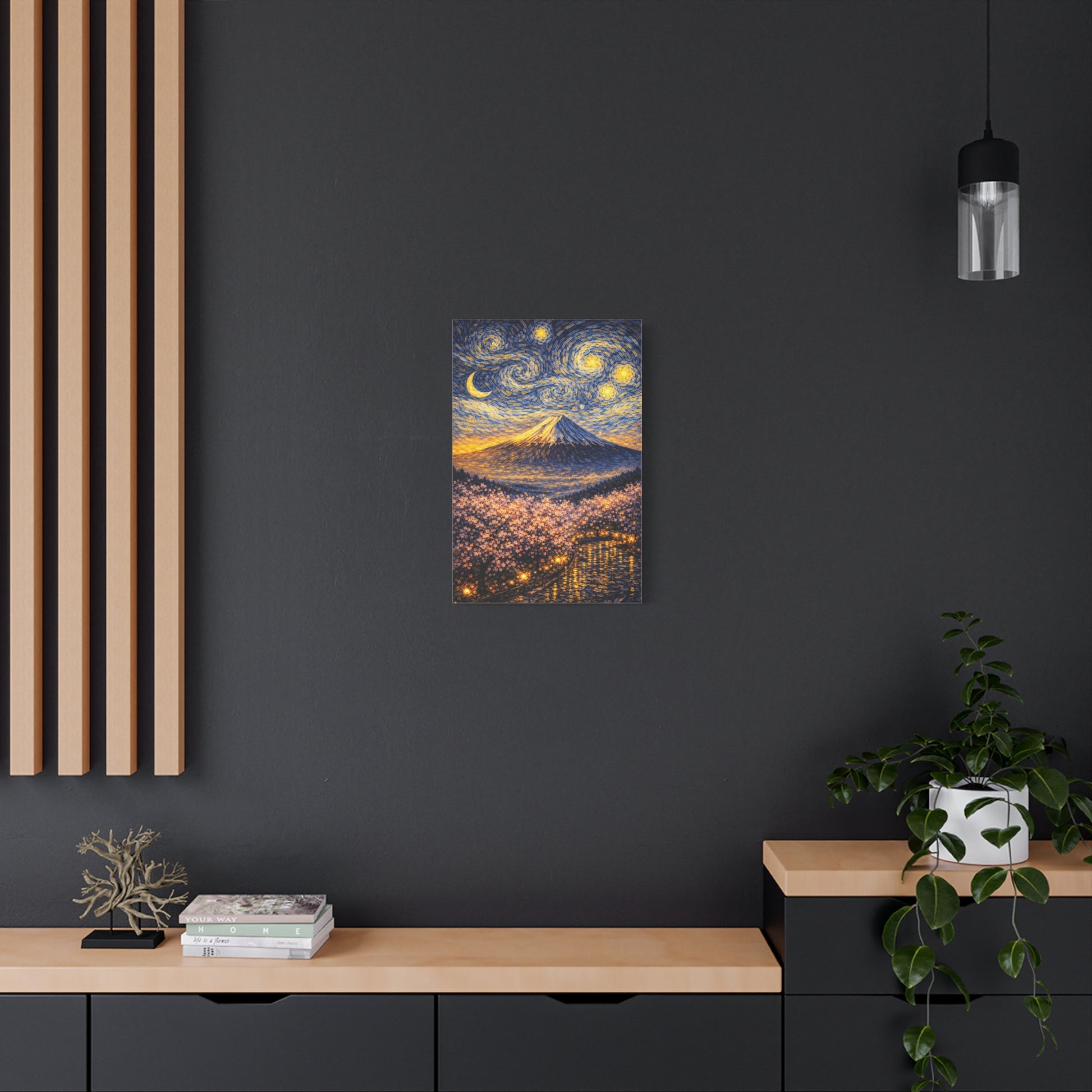 Mount Fuji Under a Starry Sky – Van Gogh Inspired canvas wall art, product image 37 of 64