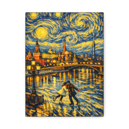 Moscow in a Starry Night – Van Gogh Inspired Canvas Print in Van Gogh style canvas art, product image 2 of 68