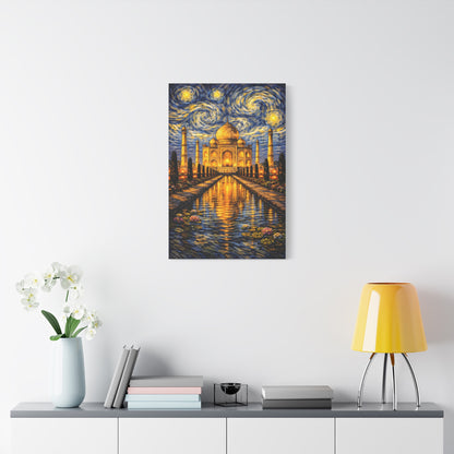 The Taj Mahal in a Starry Dream – Van Gogh Inspired Canvas Print in Van Gogh style canvas art, product image 44 of 60