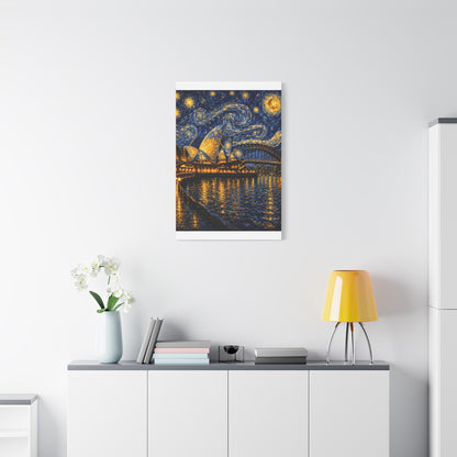 Sydney Opera House in a Starry Dream – Van Gogh Inspired Canvas Print in Van Gogh style canvas art, product image 50 of 60