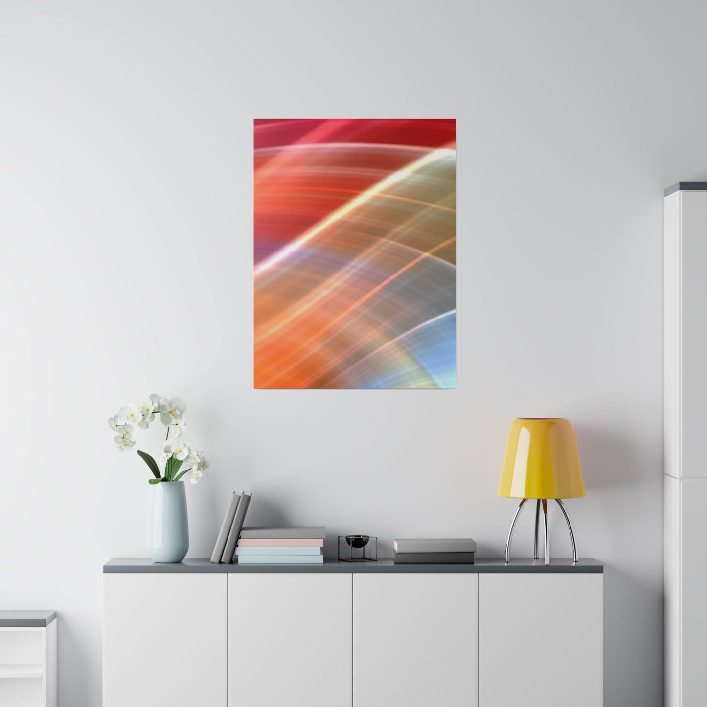 Radiant Waves Abstract Art Canvas Wall Art