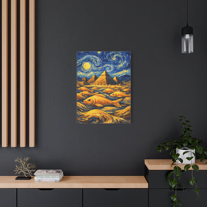 Golden Currents Over Giza – Van Gogh Inspired canvas wall art, product image 46 of 52