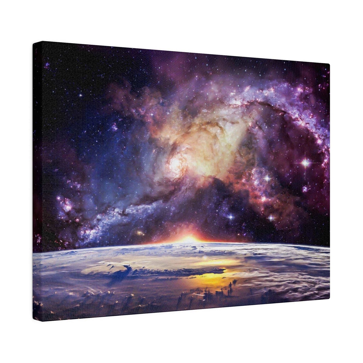 Galactic Vista: Cosmic Dawn Canvas Art