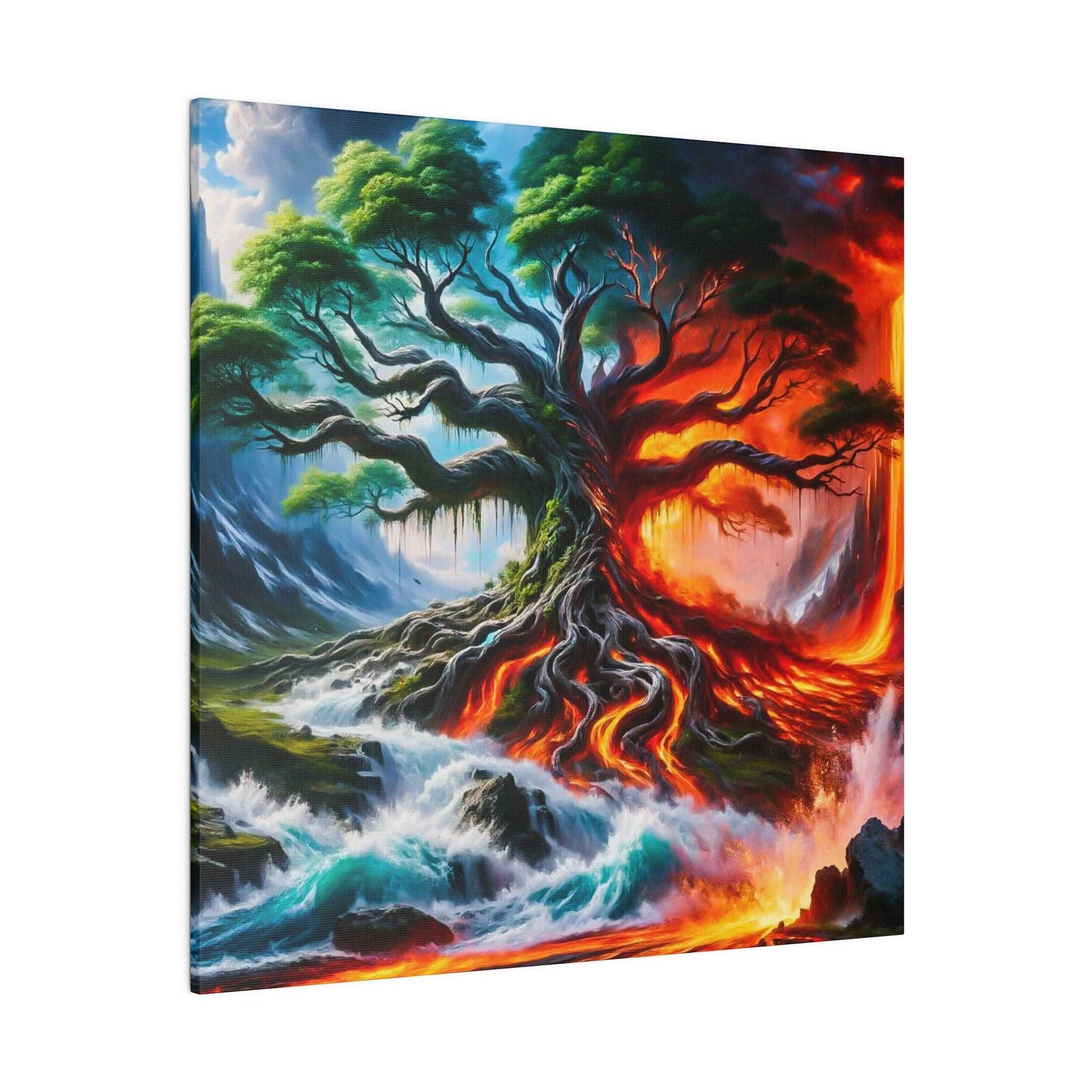 Ethereal Fusion: Elemental Forces Canvas Art