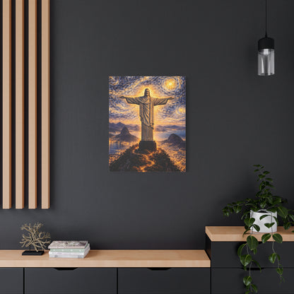 Christ the Redeemer Beneath a Starry Sky – Van Gogh Inspired canvas wall art, product image 49 of 64