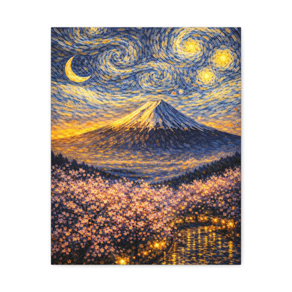 Mount Fuji Under a Starry Sky – Van Gogh Inspired canvas wall art, product image 6 of 64
