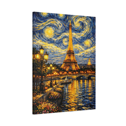 Paris in a Starry Dream – Eiffel Tower Van Gogh Inspired Canvas Print in Van Gogh style canvas art, product image 56 of 64