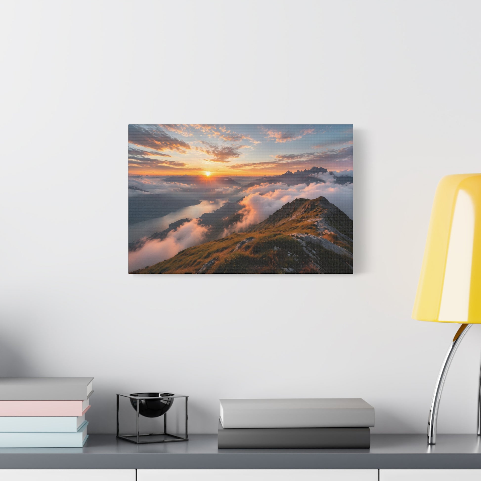 Golden Summit Above the Clouds Canvas Canvas image 34