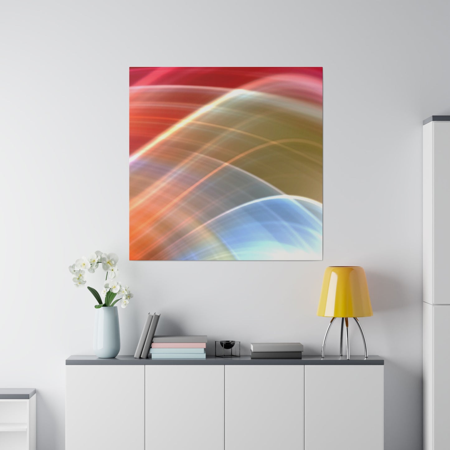 Radiant Waves Abstract Art Canvas Wall Art