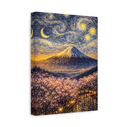 Mount Fuji Under a Starry Sky – Van Gogh Inspired canvas wall art, product image 20 of 64