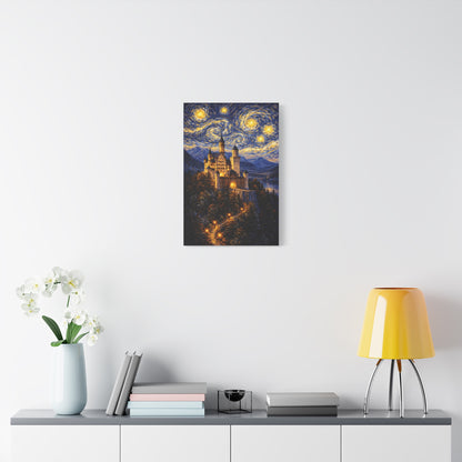 Neuschwanstein Castle Under a Starry Sky – Van Gogh Inspired canvas wall art, product image 37 of 56