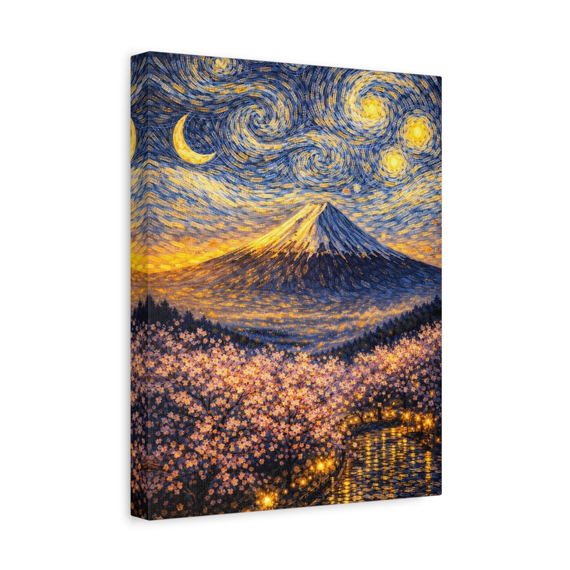Mount Fuji Under a Starry Sky – Van Gogh Inspired canvas wall art, product image 23 of 64