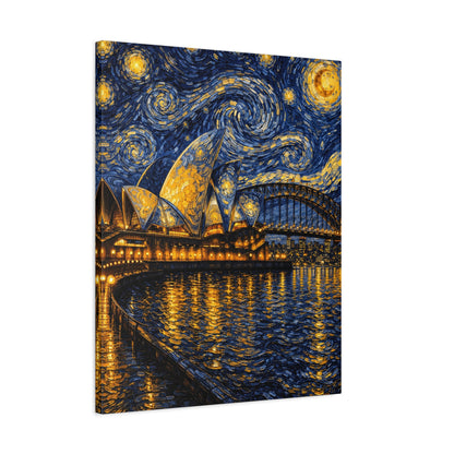 Sydney Opera House in a Starry Dream – Van Gogh Inspired Canvas Print in Van Gogh style canvas art, product image 43 of 60
