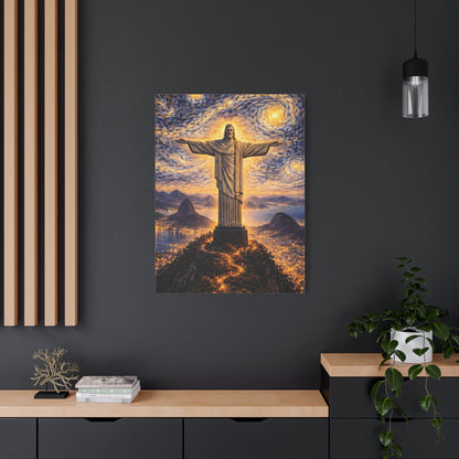 Christ the Redeemer Beneath a Starry Sky – Van Gogh Inspired canvas wall art, product image 58 of 64