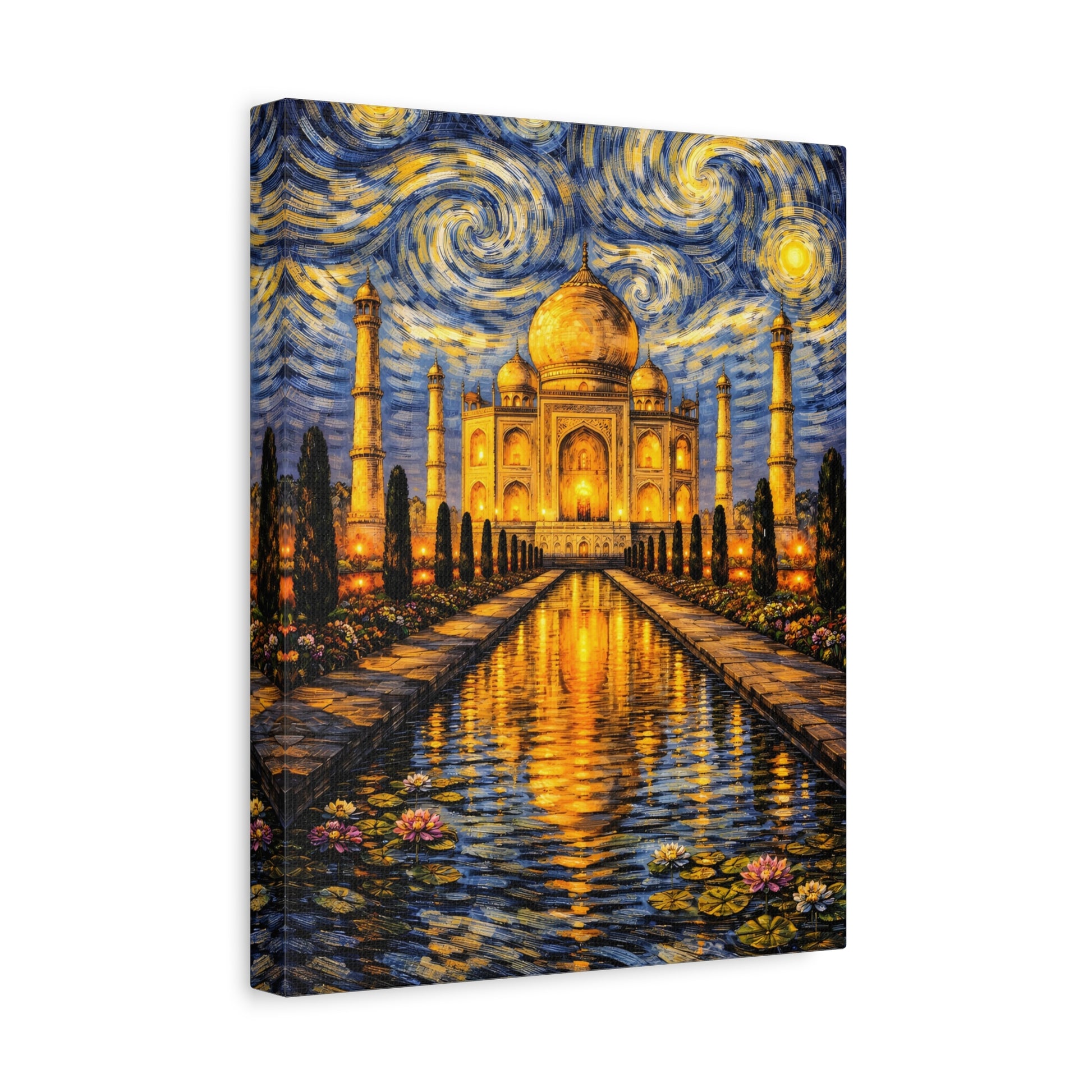 The Taj Mahal in a Starry Dream – Van Gogh Inspired Canvas Print in Van Gogh style canvas art, product image 22 of 60