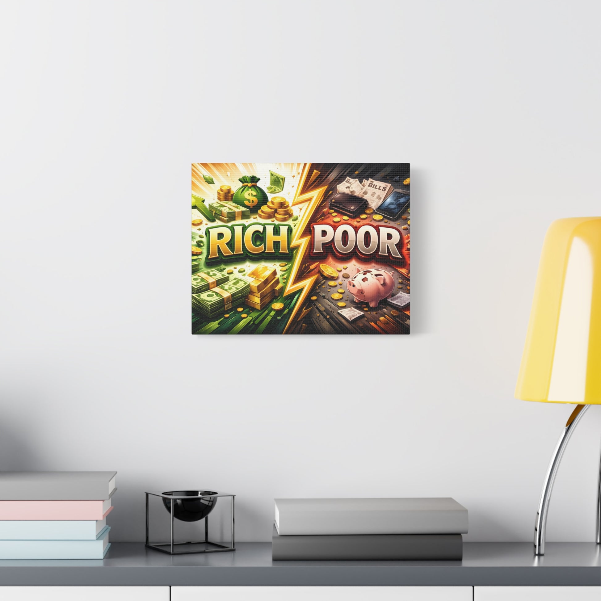 Rich vs Poor Abstract Money Mindset Canvas Canvas image 26