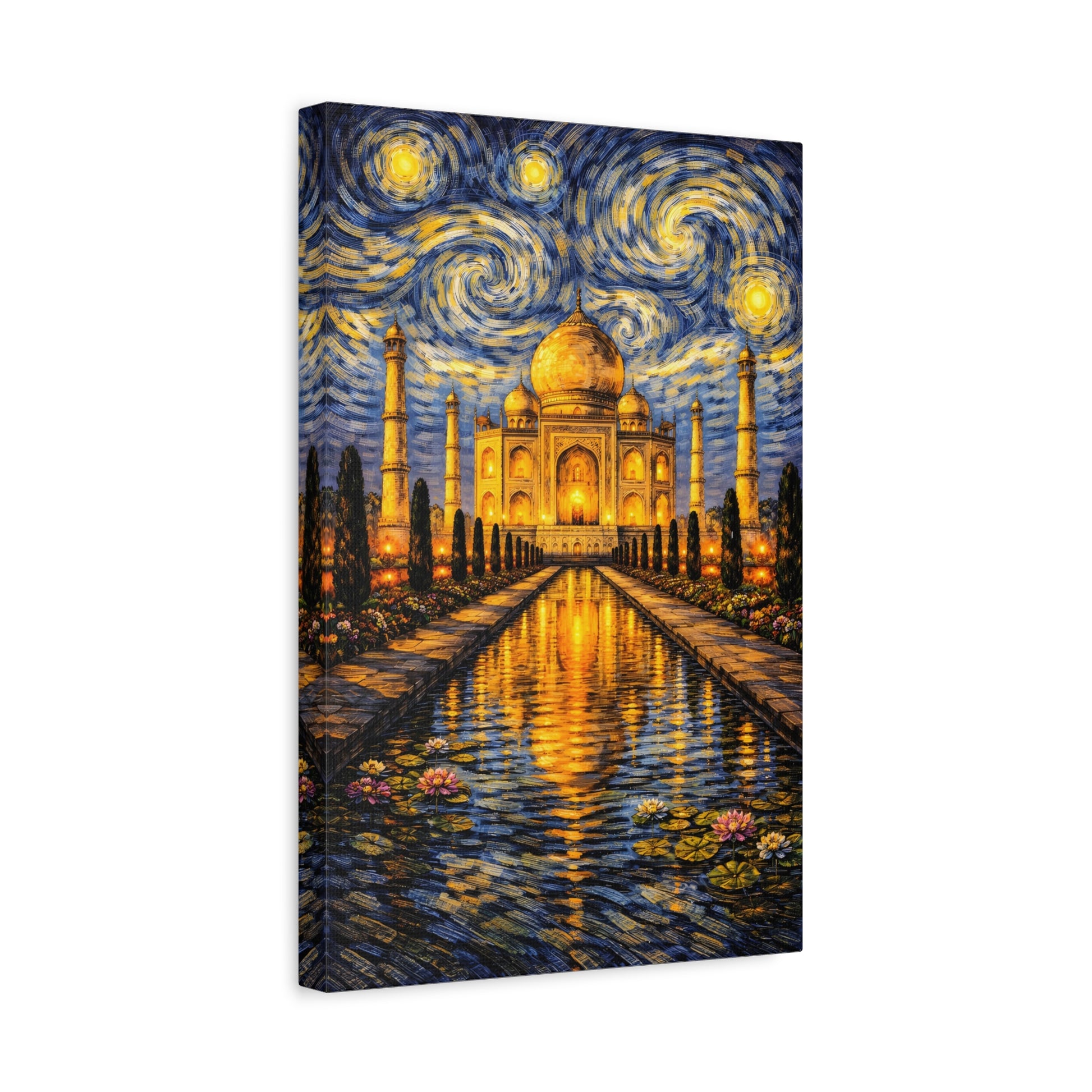 The Taj Mahal in a Starry Dream – Van Gogh Inspired Canvas Print in Van Gogh style canvas art, product image 28 of 60