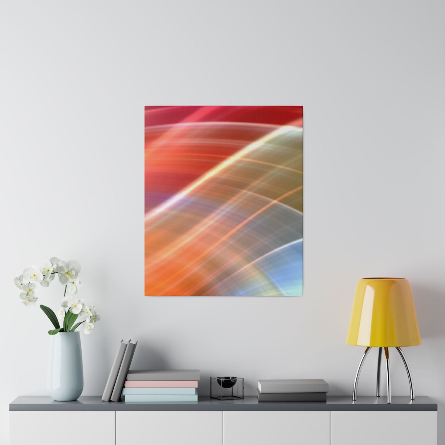 Radiant Waves Abstract Art Canvas Wall Art