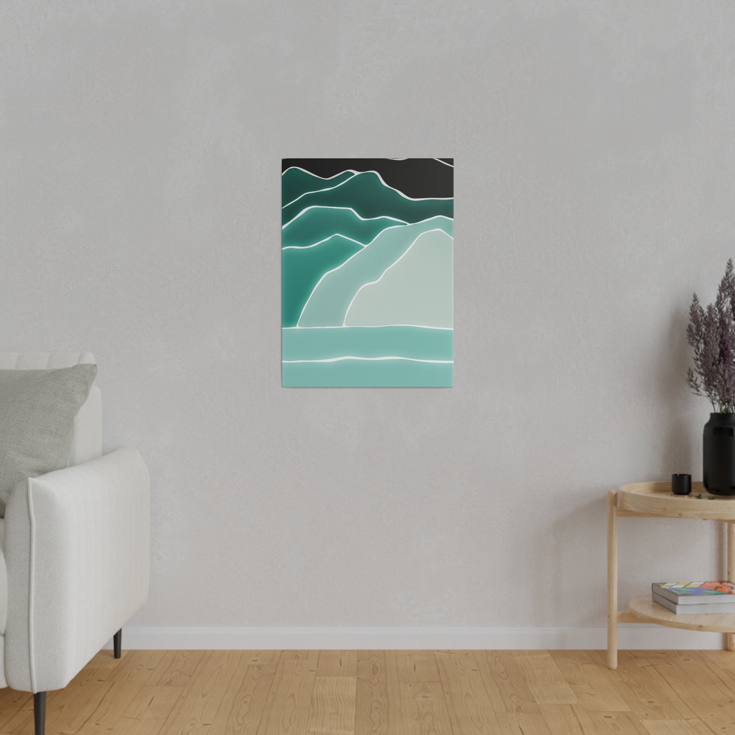 Modern Abstract Mountain Landscape Canvas - Stylish Home Decor Wall Art