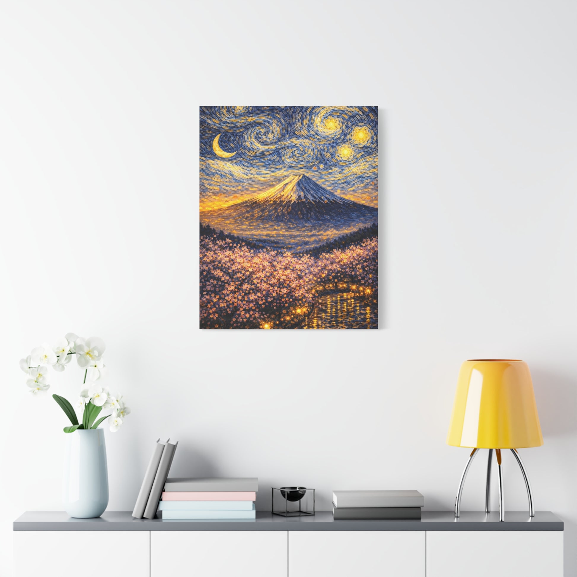 Mount Fuji Under a Starry Sky – Van Gogh Inspired canvas wall art, product image 48 of 64