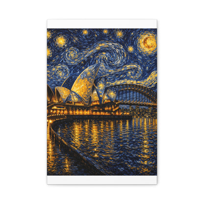 Sydney Opera House in a Starry Dream – Van Gogh Inspired Canvas Print in Van Gogh style canvas art, product image 5 of 60