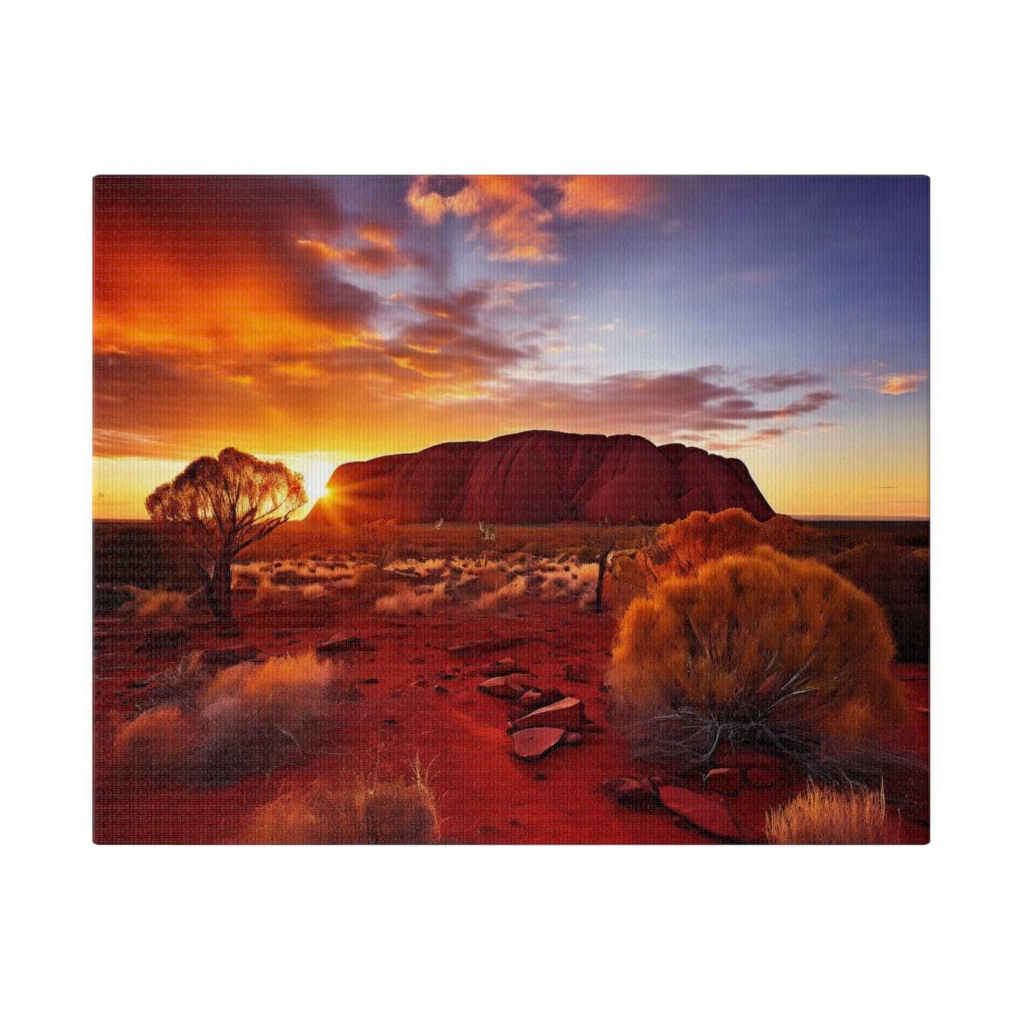 Desert Majesty: Uluru Sunset Canvas Print