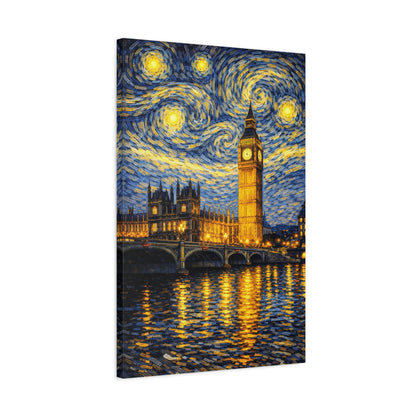 Big Ben Beneath a Starry Sky – Van Gogh Inspired Canvas Print in Van Gogh style canvas art, product image 44 of 64
