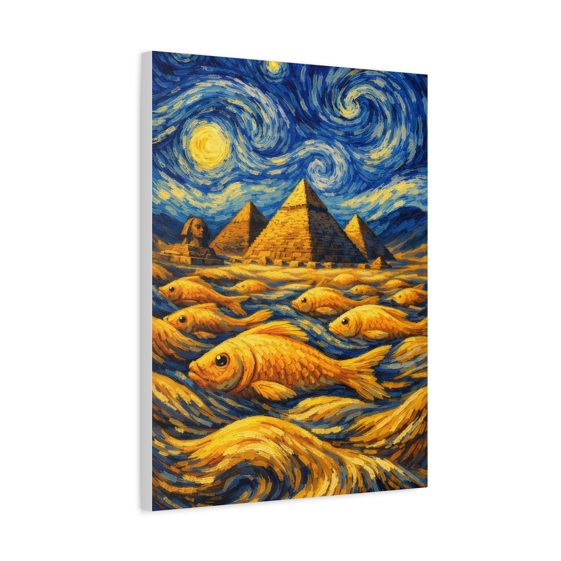 Golden Currents Over Giza – Van Gogh Inspired canvas wall art, product image 35 of 52