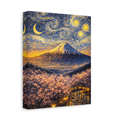 Mount Fuji Under a Starry Sky – Van Gogh Inspired canvas wall art, product image 17 of 64