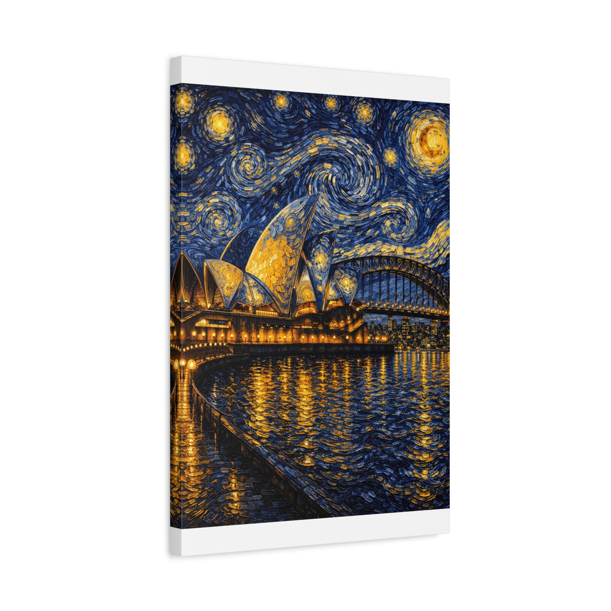 Sydney Opera House in a Starry Dream – Van Gogh Inspired Canvas Print in Van Gogh style canvas art, product image 34 of 60