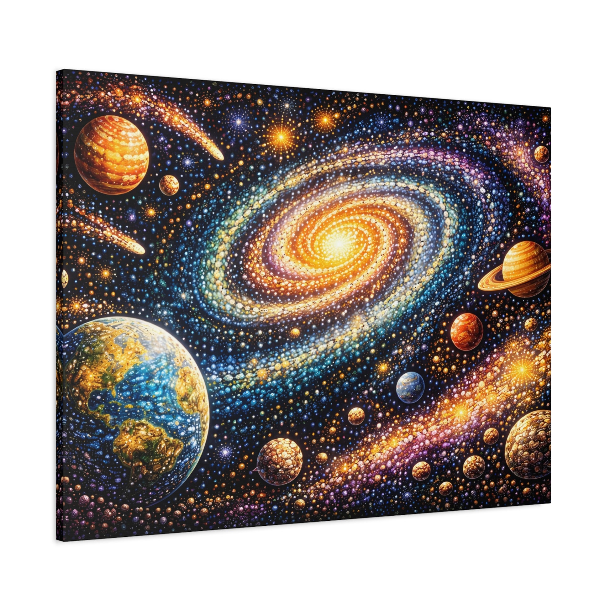 Galaxy Spiral Matte Canvas Wall Art — Colorful Space Planets Decor Canvas image 61