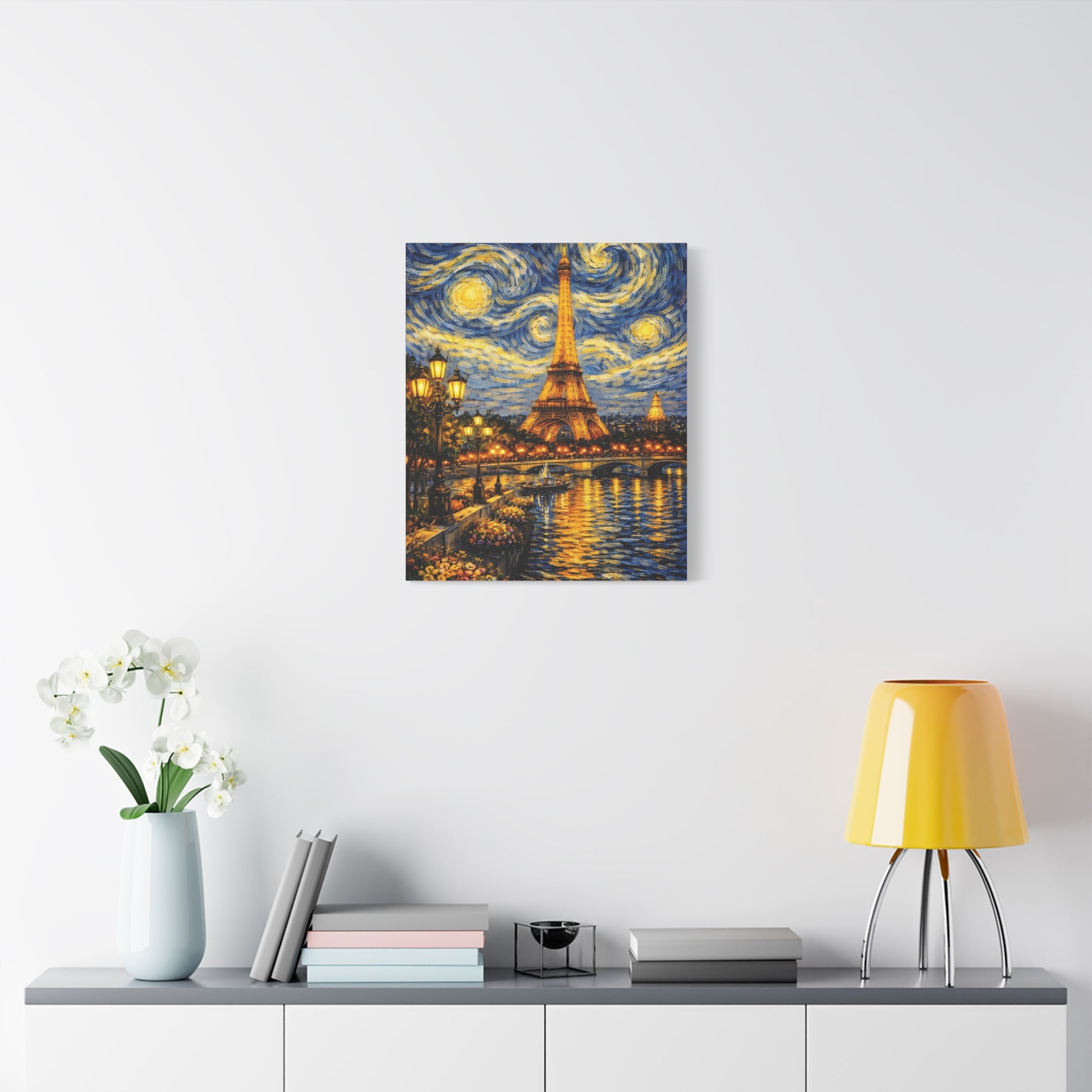 Paris in a Starry Dream – Eiffel Tower Van Gogh Inspired Canvas Print in Van Gogh style canvas art, product image 42 of 64