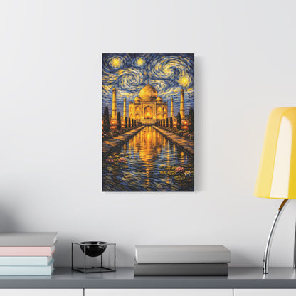 The Taj Mahal in a Starry Dream – Van Gogh Inspired Canvas Print in Van Gogh style canvas art, product image 29 of 60