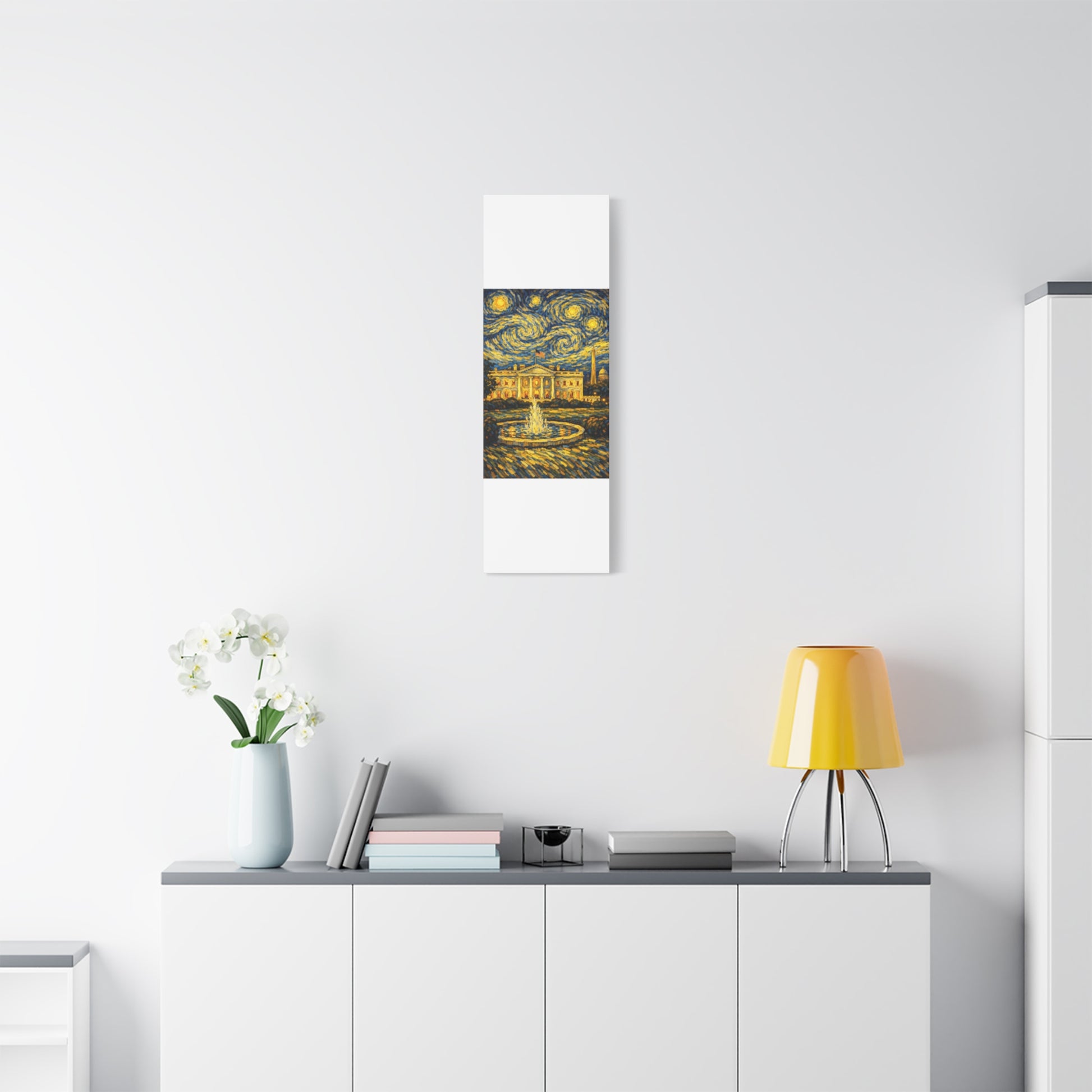 The White House Beneath a Starry Sky – Van Gogh Inspired Canvas Print in Van Gogh style canvas art, product image 34 of 68