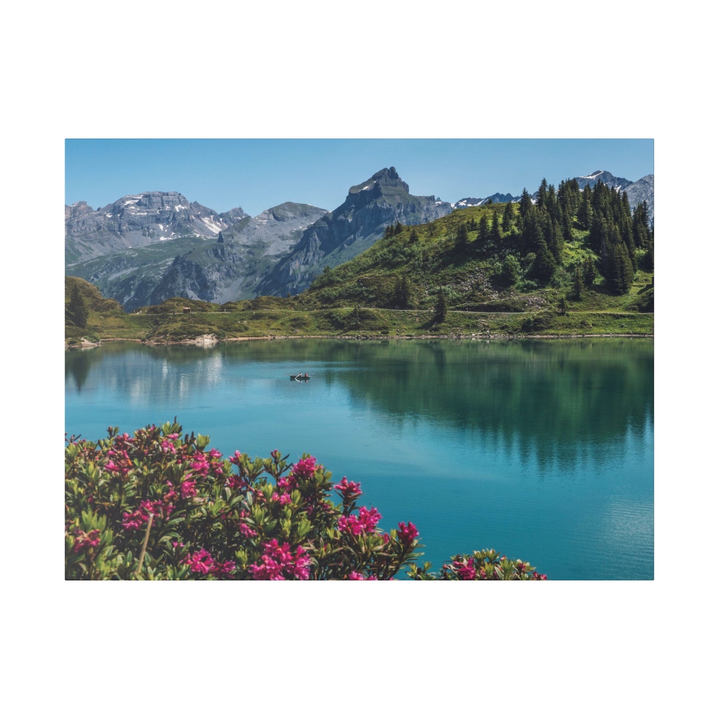 Serene Mountain Lake Landscape Wall Art - Nature Photography Print