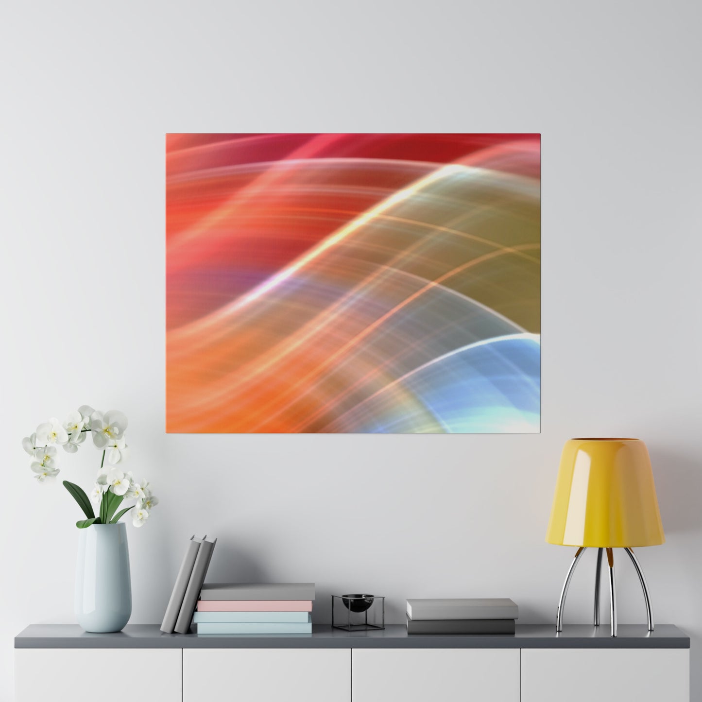 Radiant Waves Abstract Art Canvas Wall Art