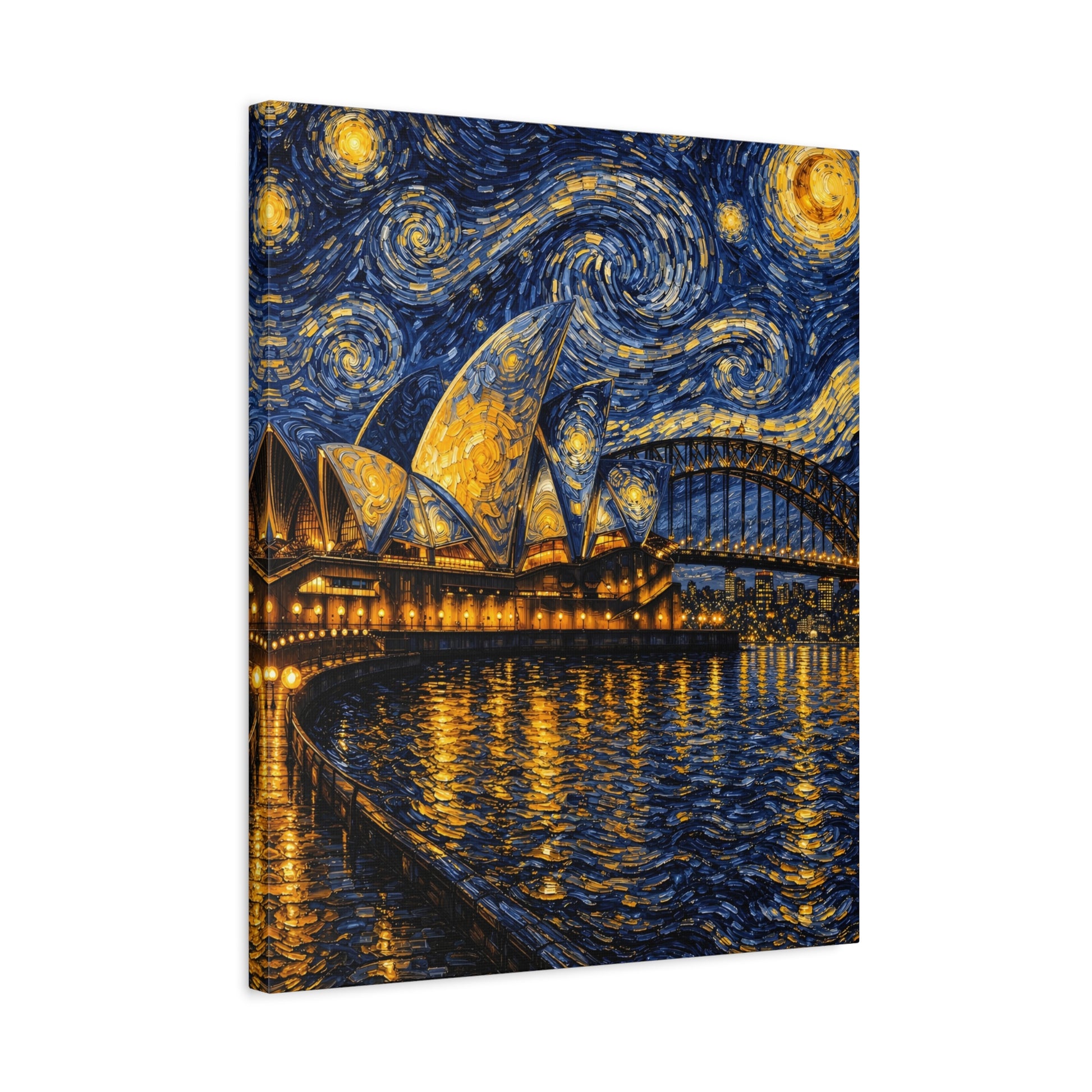 Sydney Opera House in a Starry Dream – Van Gogh Inspired Canvas Print in Van Gogh style canvas art, product image 40 of 60