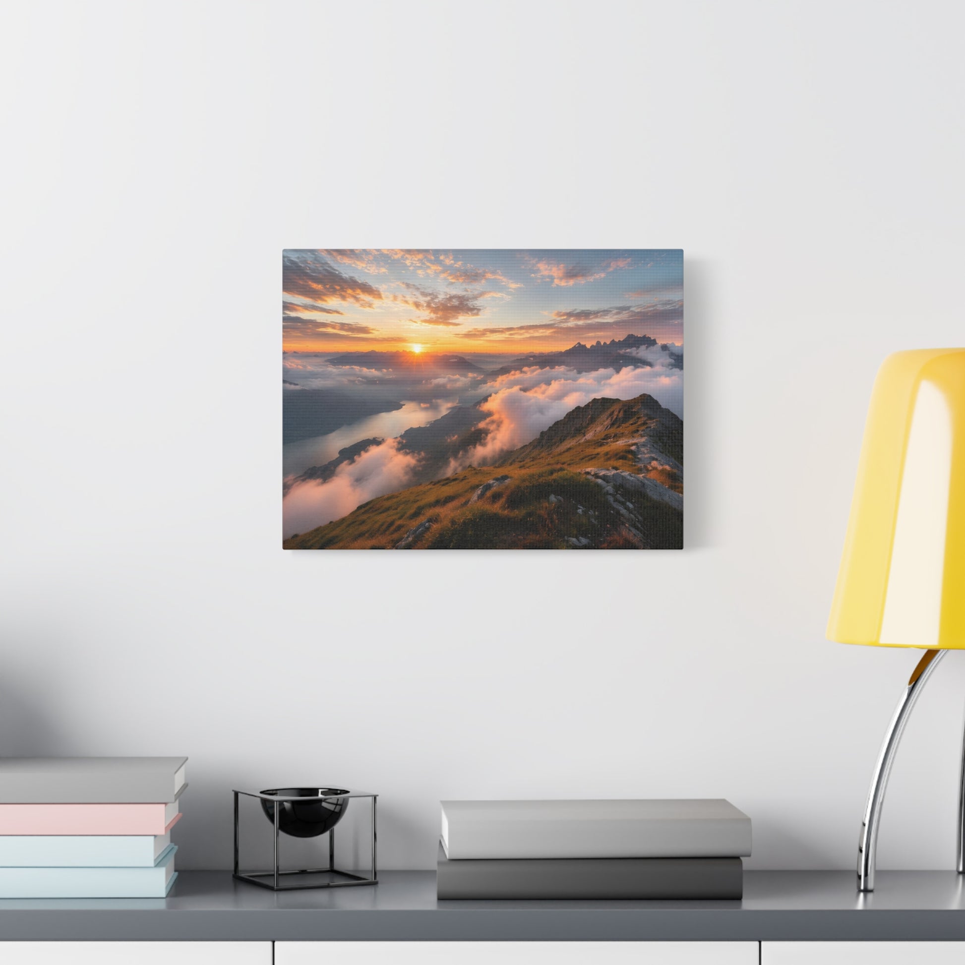 Golden Summit Above the Clouds Canvas Canvas image 31