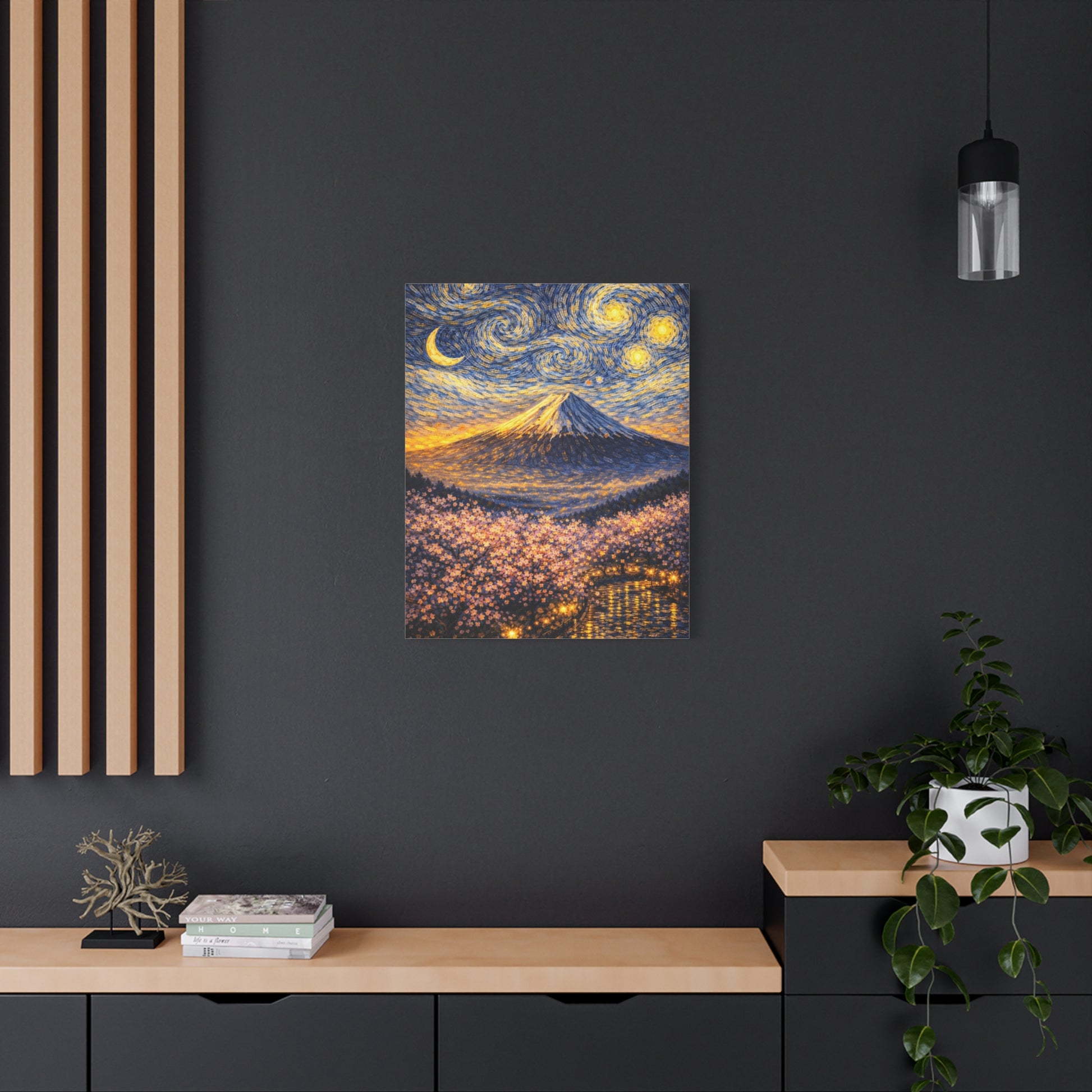 Mount Fuji Under a Starry Sky – Van Gogh Inspired canvas wall art, product image 49 of 64