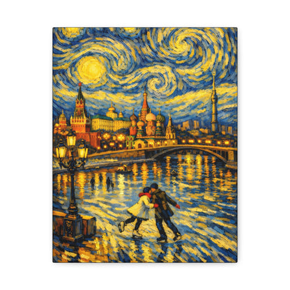 Moscow in a Starry Night – Van Gogh Inspired Canvas Print in Van Gogh style canvas art, product image 3 of 68