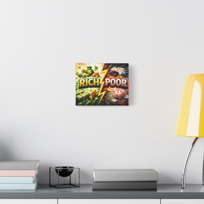 Rich vs Poor Abstract Money Mindset Canvas Canvas image 20