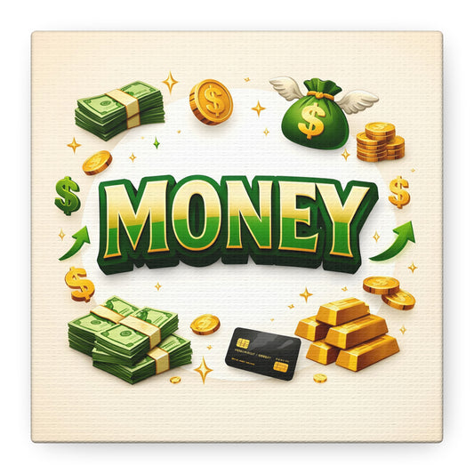 Money Power Canvas Wall Art Canvas image 1