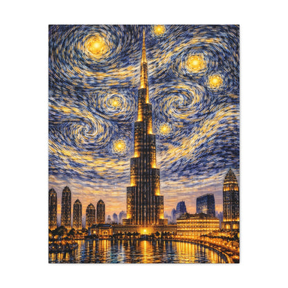 Burj Khalifa Beneath a Starry Sky – Van Gogh Inspired canvas wall art, product image 12 of 68
