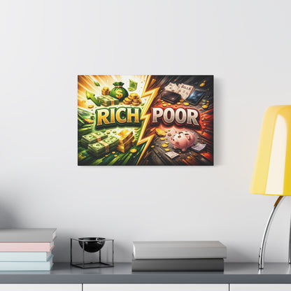 Rich vs Poor Abstract Money Mindset Canvas Canvas image 32