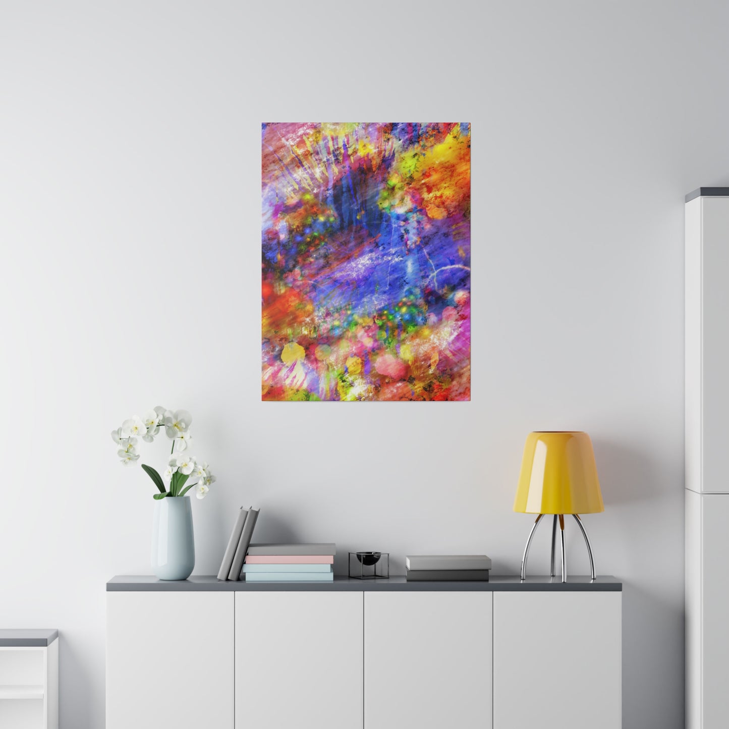 Vibrant Explosion Abstract Art Canvas