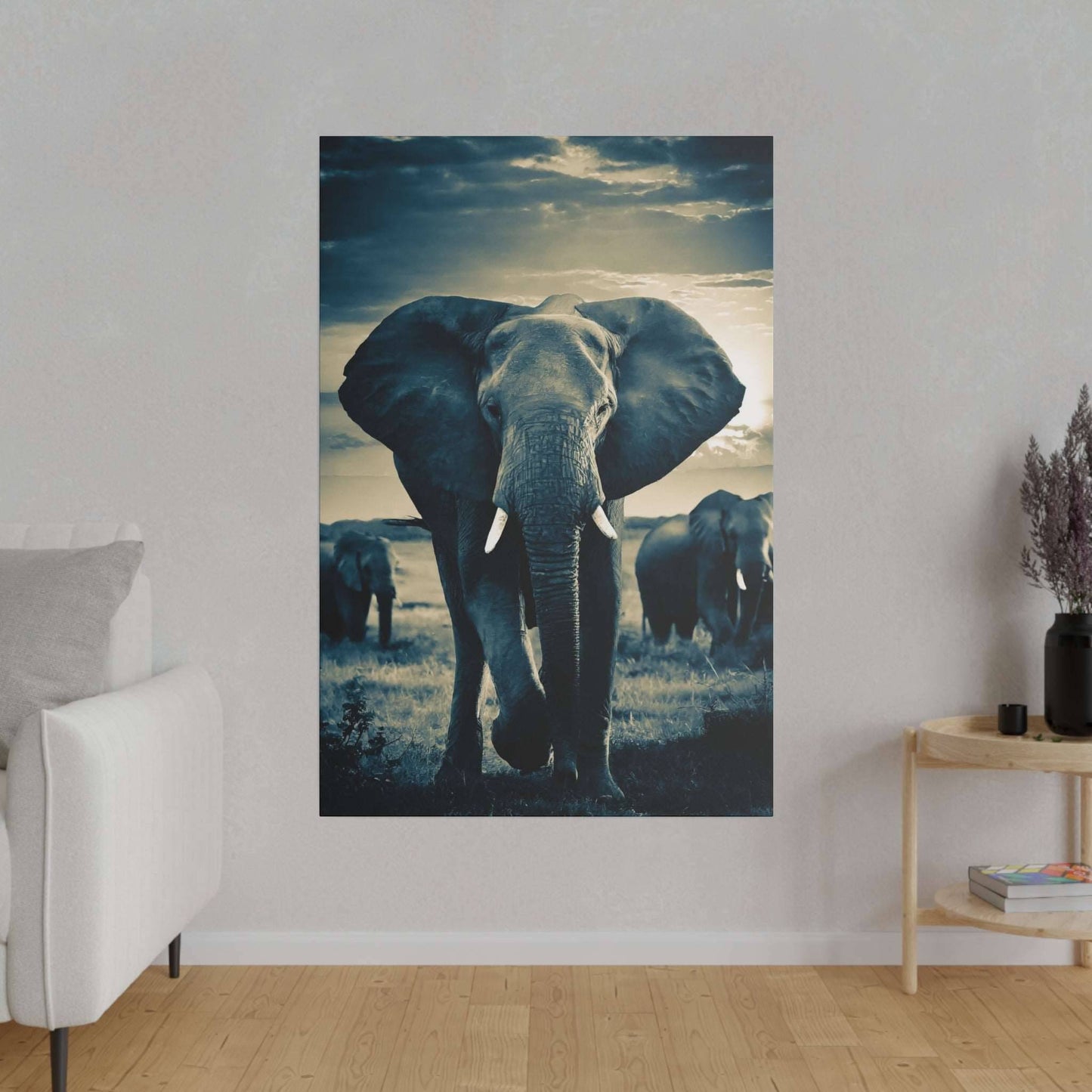 Majestic Elephant Canvas Print - A Glimpse of Wilderness