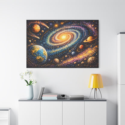 Galaxy Spiral Matte Canvas Wall Art — Colorful Space Planets Decor Canvas image 71