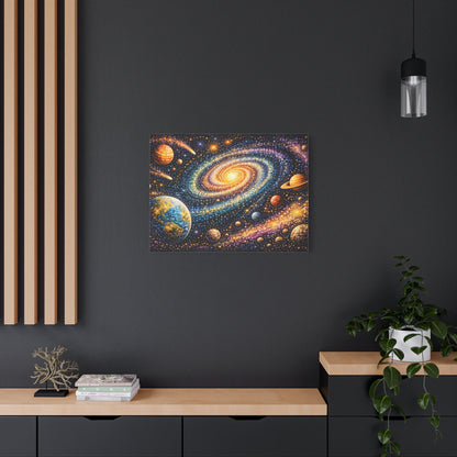 Galaxy Spiral Matte Canvas Wall Art — Colorful Space Planets Decor Canvas image 57
